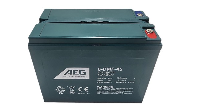 ΜΠΑΤΑΡΙΑ AEG MOTIVE 6-DMF-45 ΒΑΘΕΙΑΣ ΕΚΦΟΡΤΙΣΗΣ VRLA AGM-GEL 12V 60AH 20hr 