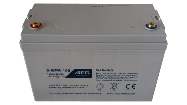 ΜΠΑΤΑΡΙΑ AEG STORAGE 6-GFM-100 ΒΑΘΕΙΑΣ ΕΚΦΟΡΤΙΣΗΣ VRLA GEL 12V110AH c20