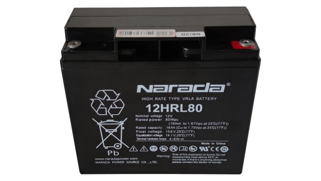 ΜΠΑΤΑΡΙΑ NARADA 12HRL80 VRLA AGM 12V18AH c20