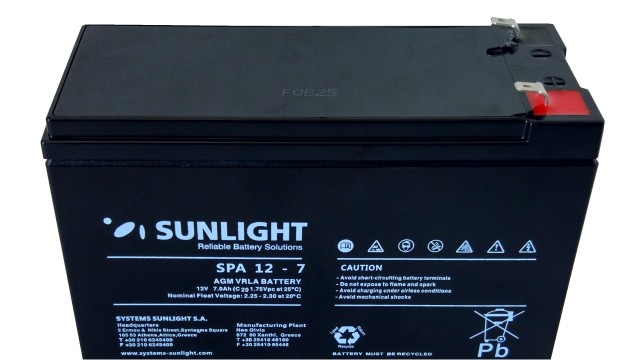 ΜΠΑΤΑΡΙΑ SPA12-7 SUNLIGHT VRLA AGM