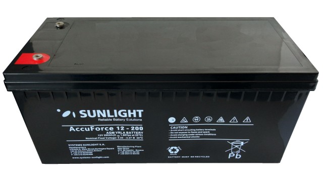ΜΠΑΤΑΡΙΑ ACCUFORCE 12V200AH SUNLIGHT VRLA AGM