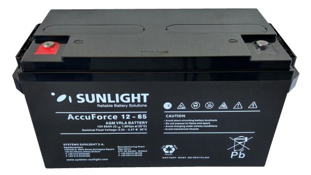 ΜΠΑΤΑΡΙΑ ACCUFORCE 12V65AH SUNLIGHT VRLA AGM