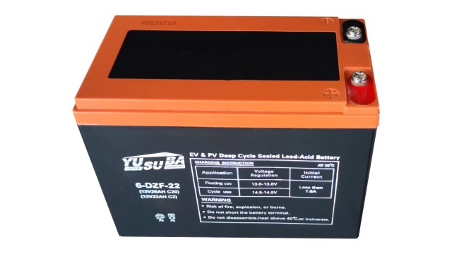 ΜΠΑΤΑΡΙΑ 6-DZF-22 YUSUBA 12V 26AH 20Hr, 22AH 2Hr ΓΙΑ ΗΛΕΚΤΡΙΚΑ ΔΙΚΥΚΛΑ