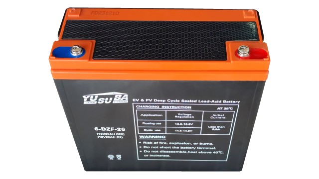 ΜΠΑΤΑΡΙΑ 6-DZF-26 YUSUBA 12V 32AH 20Hr, 26AH 2Hr ΓΙΑ ΗΛΕΚΤΡΙΚΑ ΔΙΚΥΚΛΑ
