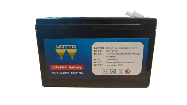 ΜΠΑΤΑΡΙΑ WATTA ΛΙΘΙΟΥ LiFePO4 WLFP-12.07VR 12.8V 7AH